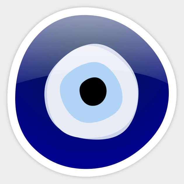 Mediterranean Evil Eye Protection Sticker by Blue Planet Boutique